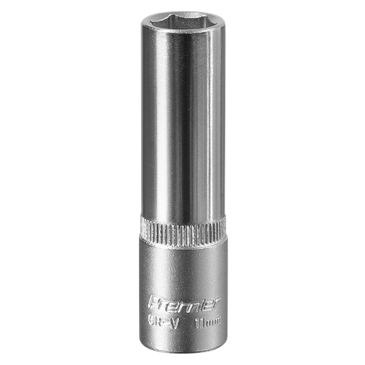 [S3811D] Sealey Premier Deep Socket 3/8"Sq Drive 11mm