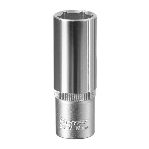 [S3816D] Sealey Premier Deep Socket 3/8"Sq Drive 16mm