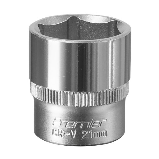 [S3821] Sealey Premier Socket 3/8"Sq Drive 21mm