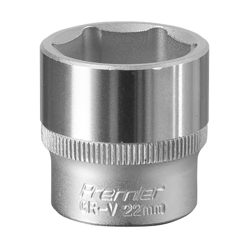 [S3822] Sealey Premier Socket 3/8"Sq Drive 22mm