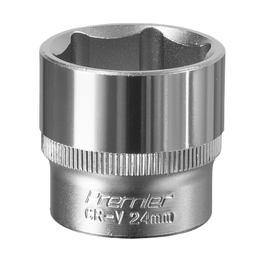 [S3824] Sealey Premier Socket 3/8"Sq Drive 24mm