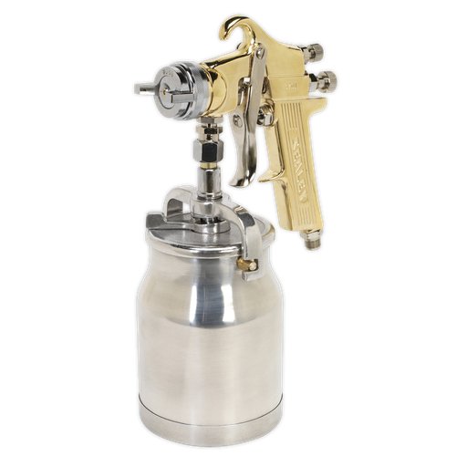 [S701] Sealey Workshop Gold Series Suction Feed Spray Gun 1.8mm Set-Up