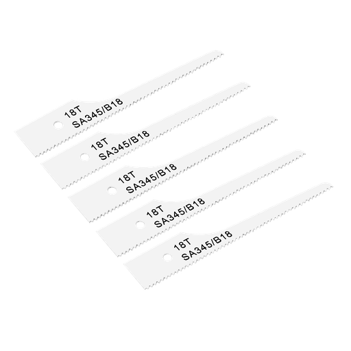 [SA345/B18] Sealey 74mm HSS Air Saw Blade 18tpi - Pack of 5