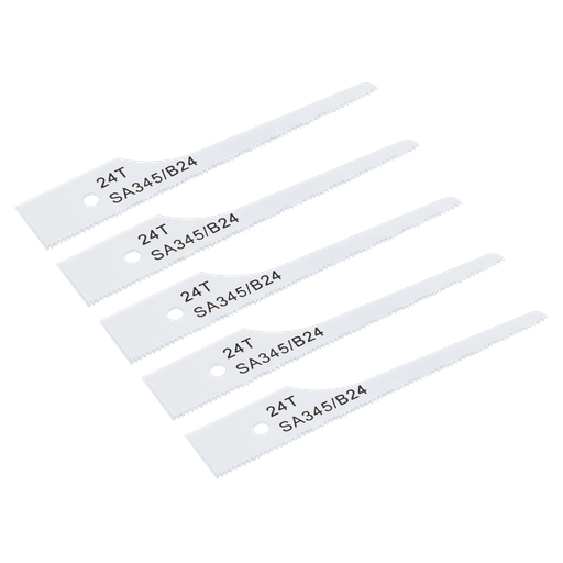 [SA345/B24] Sealey 74mm HSS Air Saw Blade 24tpi - Pack of 5