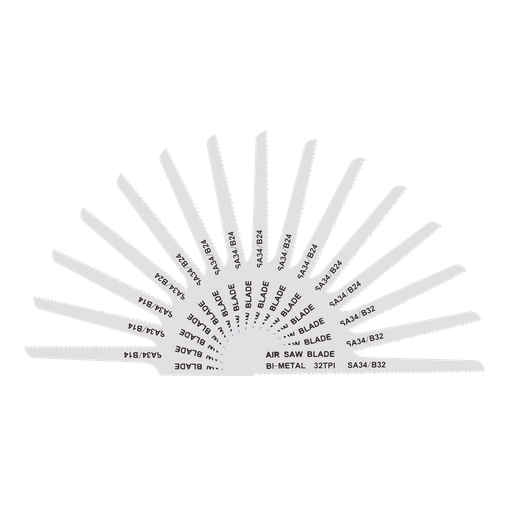 [SA34MIX] Sealey 141mm HSS Mixed Air Saw Blades - Pack of 15
