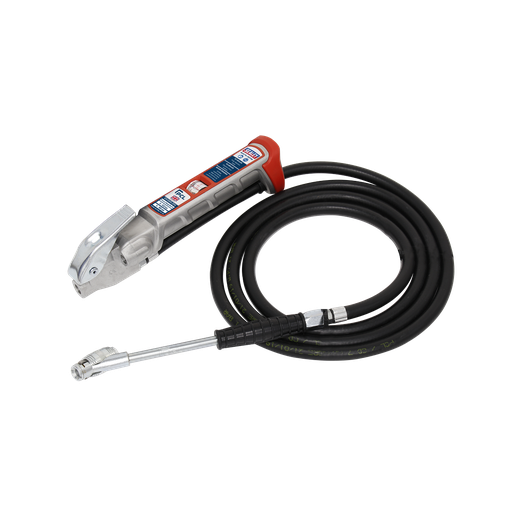 [SA37/95] Sealey PCL Tyre Inflator with 2.5m Hose & Twin Clip-On Connector