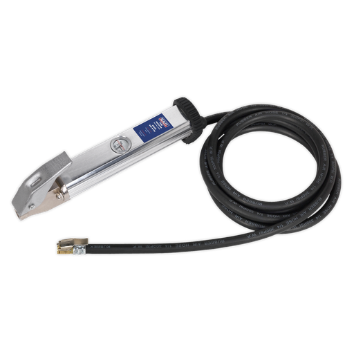 [SA396] Sealey Tyre Inflator with 2.7m Hose & Clip-On Connector