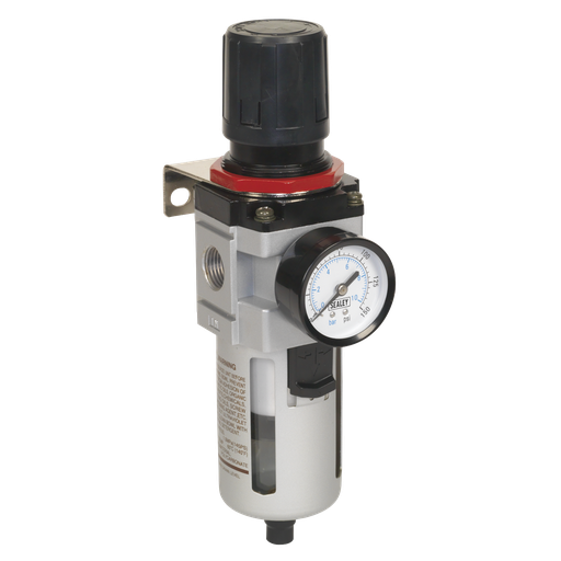 [SA4001FR] Sealey High Flow Air Filter/Regulator with Gauge