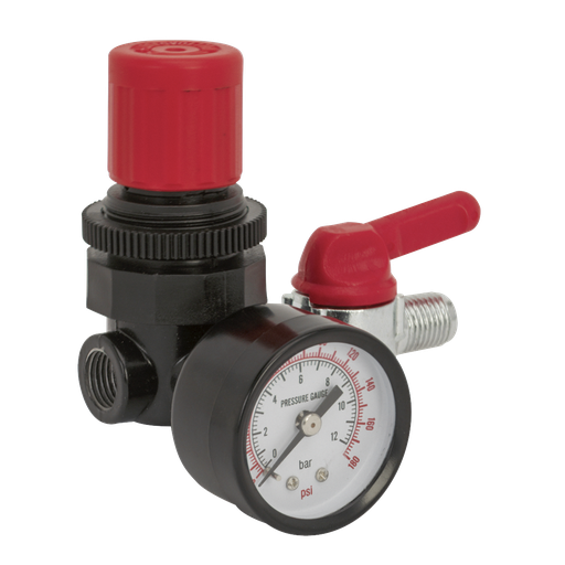 [SA5/RG/14] Sealey Air Regulator 1/4"BSP Female to 1/4"BSP Male