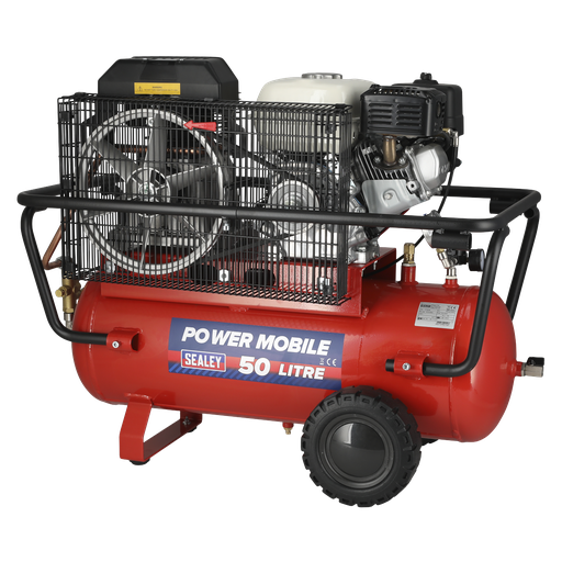 [SA5055] Sealey 50L Belt Drive Air Compressor with Petrol Engine 5.5hp