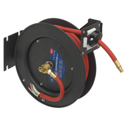 [SA84] 8m Retractable Rubber Air Hose with Steel Reel 10mm ID