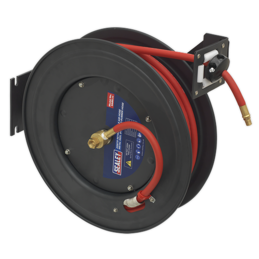 [SA85] Sealey 20m Retractable Rubber Air Hose with Steel Reel 10mm ID