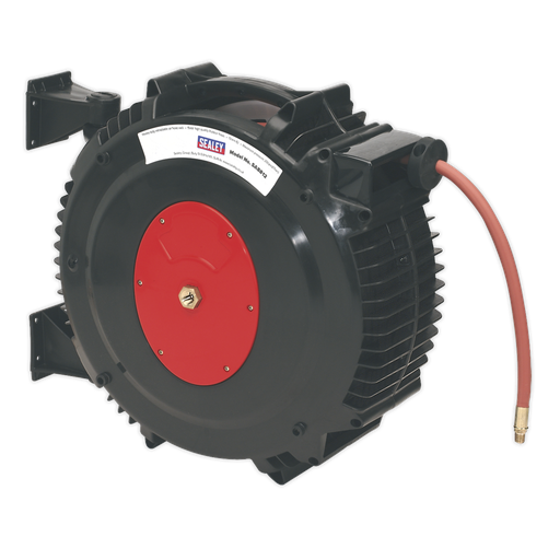 [SA8812] Sealey 15m Retractable Rubber Air Hose Reel 13mm ID