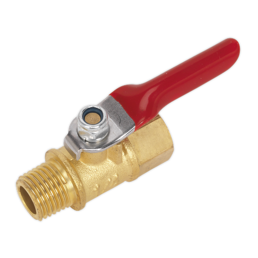 [SA906] Sealey Lever Ball Valve 1/4"BSPT Male x 1/4"BSP Female