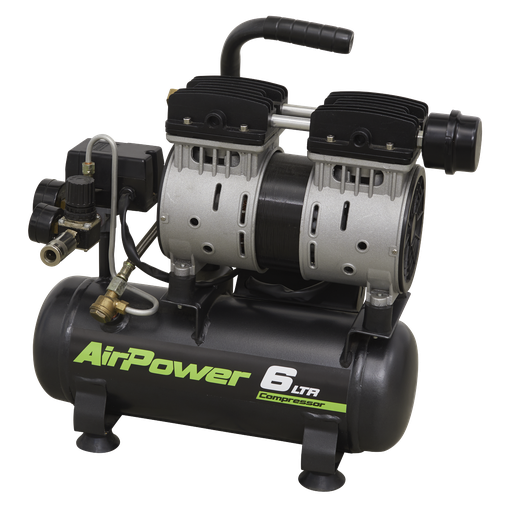 [SAC0607S] Sealey 6L Low Noise Direct Drive Air Compressor 0.7hp