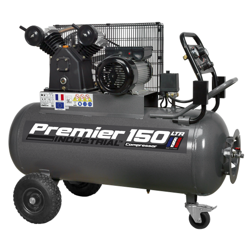 [SAC3153B] Sealey Premier 150L Belt Drive Air Compressor with Front Control