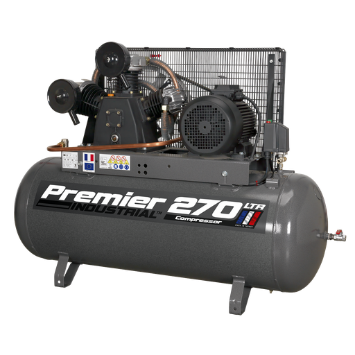 [SAC32775B] Sealey Premier 270L Belt Drive Air Compressor 7.5hp 3ph