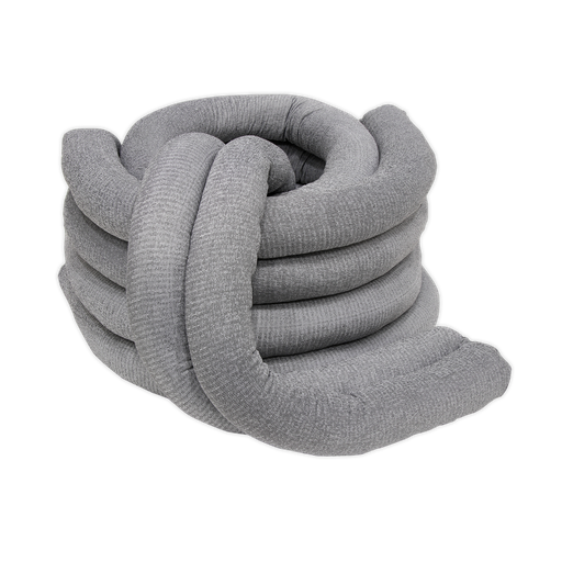 [SAS10] Sealey Spill Absorbent Sock 80mm x 1.2m - Pack of 10