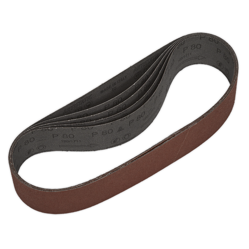 [SB007] Sealey 50 x 686mm Sanding Belt 80Grit - Pack of 5