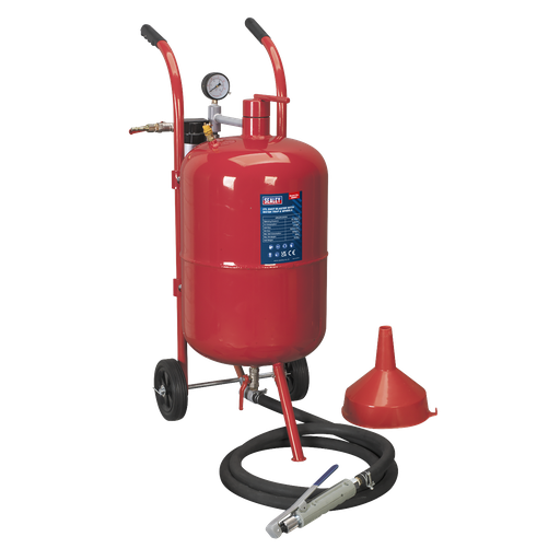 [SB997] Sealey Shot Blaster with Water Trap & Wheels 37L