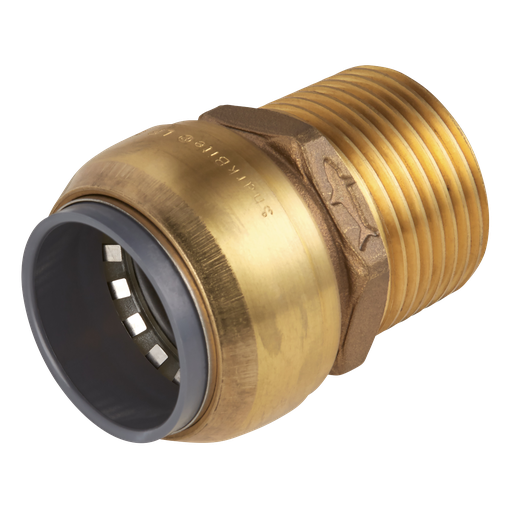 [SBA28BSA] Sealey SharkBite® Brass Straight Adaptor 28mm x 1"BSPT