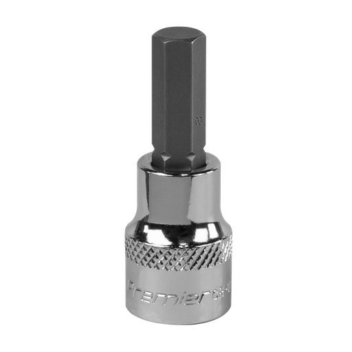 [SBH011] Sealey Premier Hex Socket Bit 3/8"Sq Drive 8mm