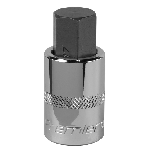 [SBH025] Sealey Premier Hex Socket Bit 1/2"Sq Drive 17mm