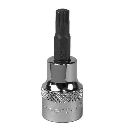 [SBS004] Sealey Premier Spline Socket Bit 3/8"Sq Drive M6
