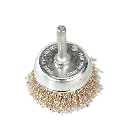 [SCB50] Sealey 50mm Crimped Wire Cup Brush with 6mm Shaft