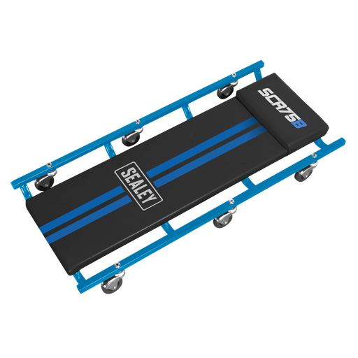 [SCR75B] American-Style Deluxe Creeper 36" with Steel Frame & 6 Wheels - Blue