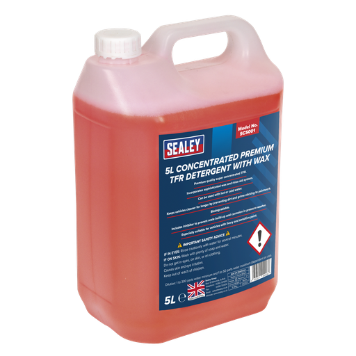 [SCS001] Sealey Concentrated TFR Premium Detergent with Wax 5L