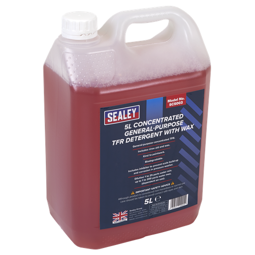 [SCS003] Sealey Concentrated TFR Detergent with Wax 5L