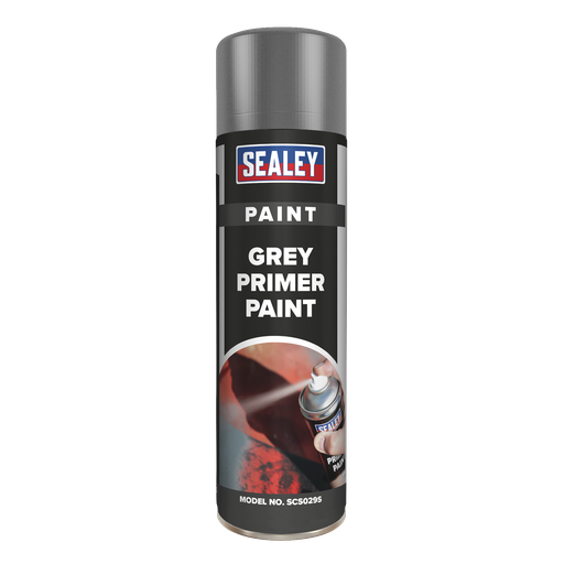 [SCS029S] Sealey Primer Paint 500ml - Grey