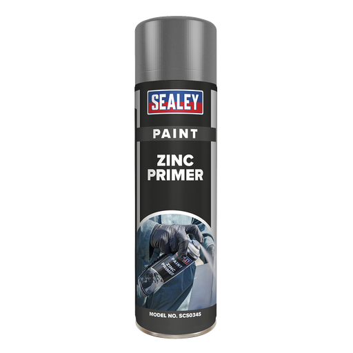[SCS034S] Sealey Primer Paint 500ml - Grey Zinc