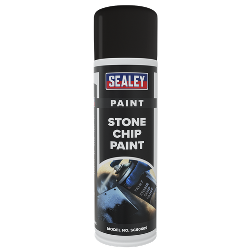 [SCS060] Sealey Stone Chip Paint 500ml - Pack of 6