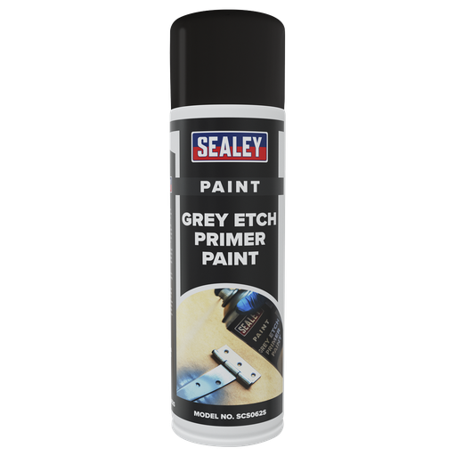 [SCS062] Sealey Etch Primer Paint 500ml, Grey - Pack of 6