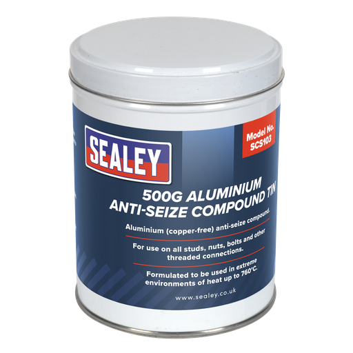 [SCS103] Sealey Aluminium Anti-Seize Compound Tin 500g