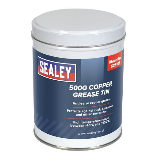 [SCS109] Sealey Copper Grease Tin 500g