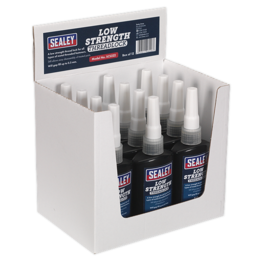 [SCS222] Sealey Low Strength Thread Lock 50ml - Pack of 12