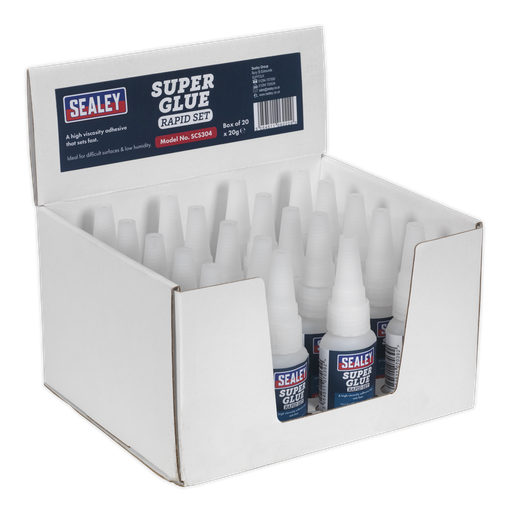 [SCS304] Sealey Rapid Set Super Glue 20g - Pack of 20