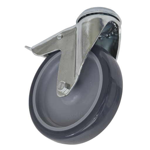 [SCW2100SBL] Sealey 100mm Castor Wheel with Swivel Bolt Hole & Total Lock