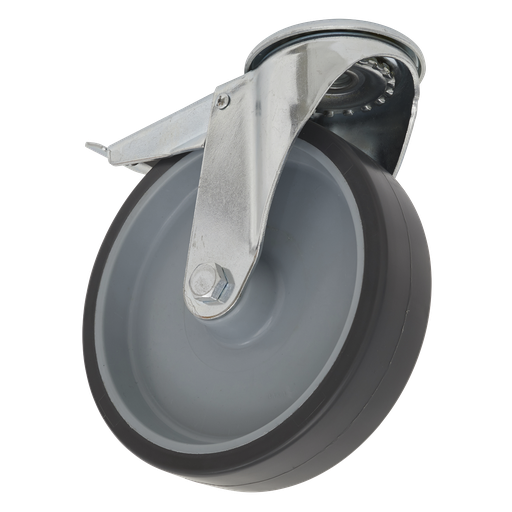 [SCW2100SBLEM] Sealey 100mm Castor Wheel with Bolt Hole & Total Lock