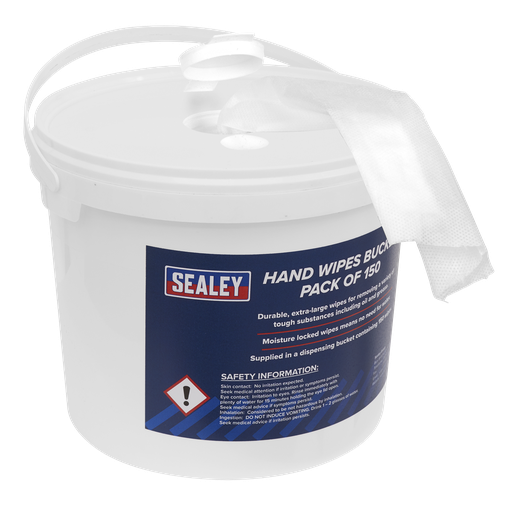 [SCW3] Sealey Hand Wipes Bucket - Pack of 150