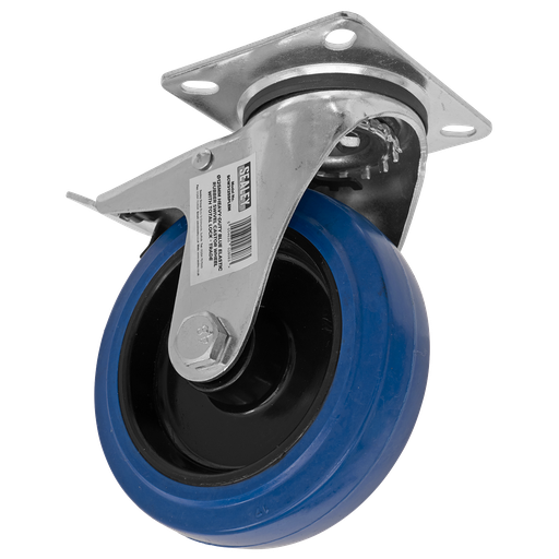 [SCW3125SPLEM] Sealey 125mm Castor Wheel with Swivel Plate & Total Lock