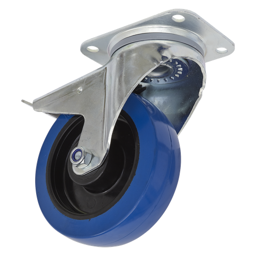 [SCW3160SPL] Sealey 160mm Castor Wheel with Swivel Plate & Total Lock