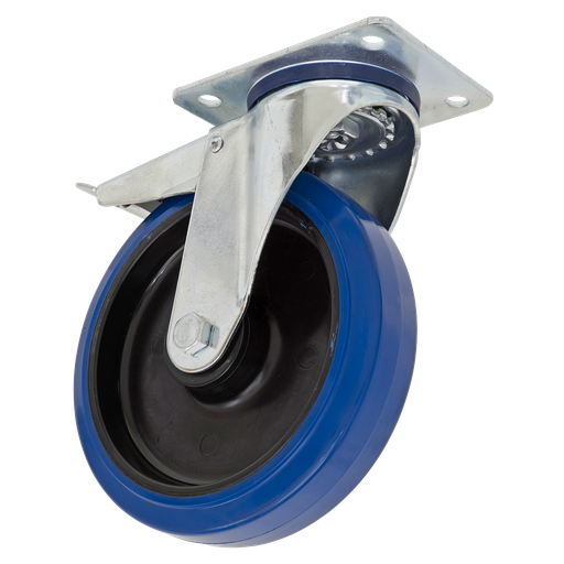 [SCW3160SPLEM] Sealey 160mm Castor Wheel with Swivel Plate & Total Lock