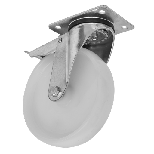 [SCW4125SPLEM] Sealey 125mm Castor Wheel with Swivel Plate & Total Lock