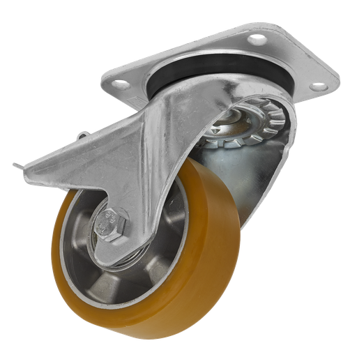 [SCW5125SPL] Sealey 125mm Castor Wheel with Swivel Plate & Total Lock