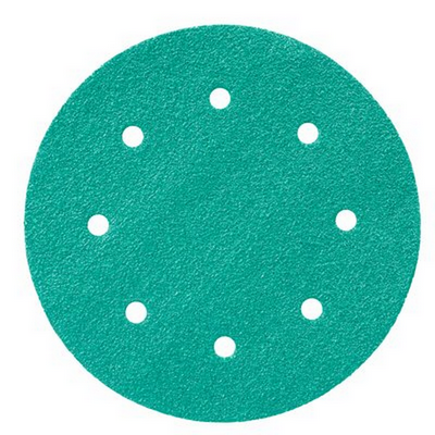 [MMM.00692] 3M P120 203mm Green Hookit 8 Hole Abrasive Disc 245 (Pkt 25)