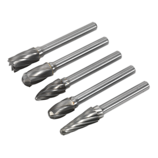 [SDBCK5] Sealey Tungsten Carbide Rotary Burr Set 5pc - Ripper/Coarse